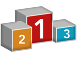 Three blocks with numbers 1, 2 and 3 on them