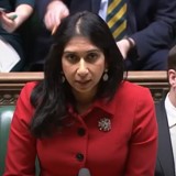 Screenshot of Home Secretary Suella Braverman in the House of Commons