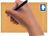 Photo of person writing on envelope