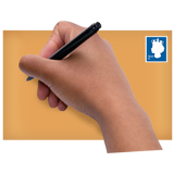 Hand writing on envelope