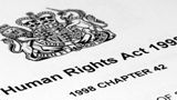 Close up picture of the Human Rights Act 1998