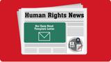 Red background with newspaper and text reading Our Easy Read Template Letter